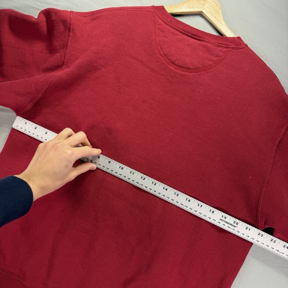 Vintage Russell Athletic Crewneck Sweatshirt Mens Large Red Thick Cotton Fleece - Picture 7 of 9